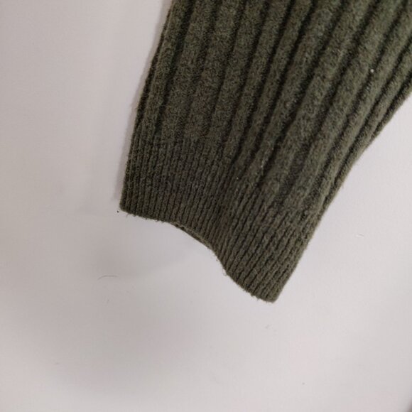 GAP Maternity Women's Dress Size M Olive Knit Ribbed Cotton Stretch Comfy Casual - Picture 3 of 10